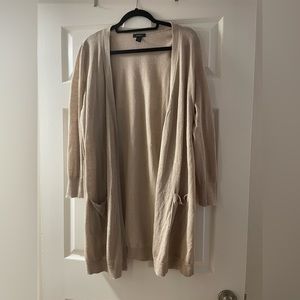 Halogen Tan Cardigan with Pockets (L)
